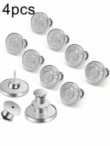 2颗/4颗/6颗牛仔裤替换纽扣，无铆钉牛仔裤腰带纽扣，银色字母腰带纽扣，多功能可拆卸锥形纽扣，可调节腰围，适用于牛仔裤和裙子，牛仔裤固定纽扣，无铆钉可拆卸牛仔裤纽扣替换套装，无需缝纫纽扣 - 彩色 - 查看 18