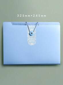 1pc 5-Layer Transparent File Organizer Bag, Student Exam Paper Storage Bag, A4 Multi-Layer Document Storage Bag - Blue 1pc - View 5