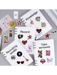100pcs Y2K Aesthetic Dark Style Stickers, Y2K Downtown Stickers, Y2K Gifts, Retro Stickers, 90s Stickers, Waterproof Vinyl Stickers For Envelopes, Water Bottles, Computers, Laptops, Phones, Luggage, Notebooks, Fridges, Etc. - B - View 9