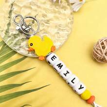 1pc Personalized Silicone Duck Keychain, Cute Animal Bag Charm, Name Pendant, Valentine's Day Gift, Daily Gift - Duck Keychain - View 25