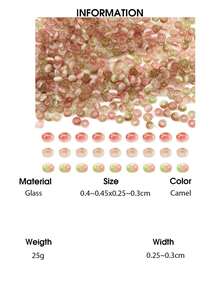 438pcs Set Imitation Cat Eye Glass Seed Beads, Round Shape, Bi-Color, Wheat/Lilac Purple/Cornflower Blue/Camel/Turquoise, Size: 4~4.5x2.5~3mm, Hole: 1.2~1.5mm - Rondelle - View 13