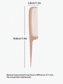 Foldable Pointed Tail Comb, Portable Travel-Friendly Dry & Wet Use Mini Compact Anti-Static Hair Brush Tool - Multicolor - View 6