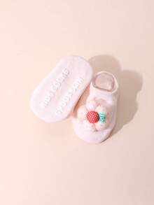 4 Pairs Baby Cute Floral Short Socks, Cotton Toddler Non-Slip Boat Socks For Daily Wear - Multicolor - View 7