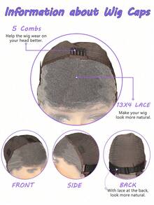 Afro Kinky Curly 13x4 Lace Front Wig For Women - 150% Density Human Hair Wig, Preplucked Realistic Hairline & Glueless Design, Natural Kinky Edges, Suitable For Everyone, Everyday Style Wig - Multicolor - View 6