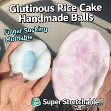 DIY 捏捏乐麻糬球，软糯糯米球，舒缓压力玩具，手工麻糬球，新奇玩具，办公娱乐，生日礼物，节日派对礼物，感恩节、复活节、万圣节、圣诞节的完美之选 - 彩色 - 查看 2