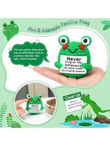 这款手工编织的毛绒娃娃摆件，上面写着充满正能量的鼓励话语，可以作为小礼物送给亲朋好友。可爱的针织玩具非常适合摆放在客厅或书桌上，既可作为生日礼物，也可作为房间装饰摆件。精美的娃娃设计和鼓励的话语，温暖又甜蜜！这些可爱的娃娃将永远是你的朋友，它们会让你感到放松和快乐！ - 彩色 - 查看 3