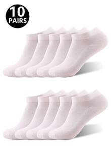 5/10 Pairs Minimalist Casual Boat Socks For Everyday Wear - Multicolor - View 10
