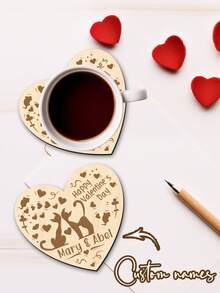 1个个性化定制情人节快乐马克杯礼品 | 送给爱人的礼物 | 周年纪念礼物 | 送给妻子的礼物 | 送给伴侣的礼物 | 意义非凡的情人节礼物（八角形、心形、圆形） - 棕色 - 查看 8