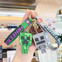 Pixel Design Keychain, 3D Figurine, Woven Keyring, Multiple Color Options. 3D Stereoscopic, Double-Sided Printing, High Fidelity, Exquisite Craftsmanship. Suitable For Backpack Pendant, Key Accessory, Bag Decoration, Car Keychain, Phone Charm. - Multicolor - View 4