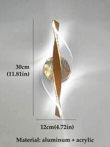 Gold/Black Acrylic Wall Lamp With Cloud/Snowflake Pattern, Suitable For Bedroom, Living Room, Dining Room And Other Home Decor Lighting