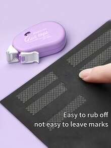 1/2/4pcs Set Aesthetic Honeycomb Glue Pens, Portable Roller Glue Applicator, Residue-Free Scrapbooking Glue Stick, Suitable For DIY Crafts And Albums, Refillable Stationery, Residue-Free Erasable Double-Sided Glue Pen, Applicable For School, Office, Diary, Lavender Decorative Glue Applicator - Multicolor - View 6