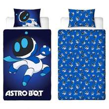 Character World Astro Bot Official Single Duvet Cover Set Space Gaming Design Reversible 2 Sided Bedding Including Matching Pillow Case Single Blue Bed Set - Blue - View 1
