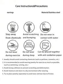 2pcs Men's Smooth Stainless Steel Hoop Earrings (Consumables) - Yellow Gold - View 4