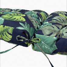 Outdoor Indoor Waterproof Seat Chair Outdoor & Indoor Waterproof Seat Chair Cushions With Ties Chair Back Cushion Recliner Seat Mat Outdoor Dining Chair Cushion For Patio Cushion Furniture - 綠色樹葉 - 查看 9