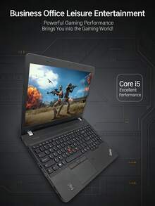 Lenovo Laptop ThinkPad E550 usada con procesador i5-5200, procesador AMD Radeon R7 M265, tarjeta gráfica dedicada de 2 GB, rendimiento gráfico estable, compatible con juegos y entretenimiento ligeros. Color negro. - Negro - Ver 2