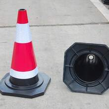 Pachołek drogowy ostrzegawczy miękki odblask słupek odblaskowy 60cm - Czerwony - Zobacz 6