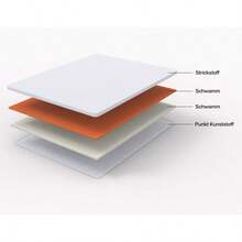 Comfortable Mattress H3, Medium Strength, Oeko TEX Certified, Washable, Height 5cm, Made In China, Orange Foam, White Mattress