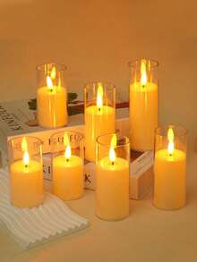 3pcs LED Electronic Flameless Candles, Suitable For Christmas Decoration. Can Be Used As Home Desktop Decor Or Birthday Party Lighting. The Best Gift For Family And Friends! (With/Without Remote Control) - Multicolor - View 7