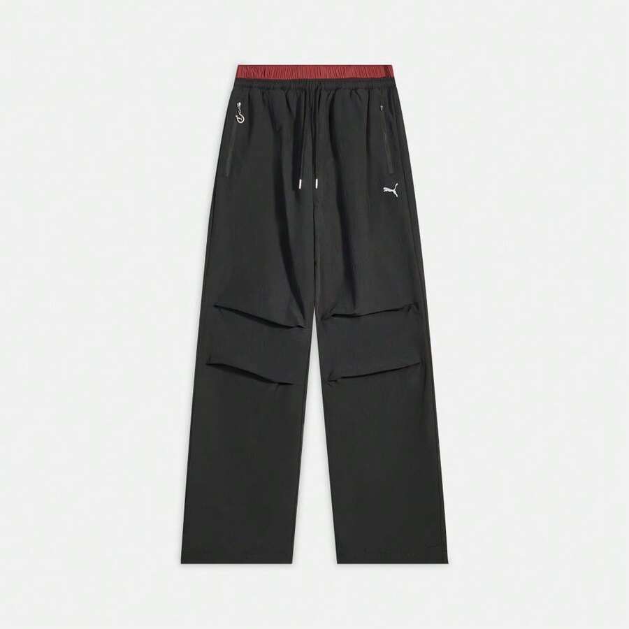 Puma 女士春节抽绳腰带梭织运动裤 - 黑色 - 查看 1