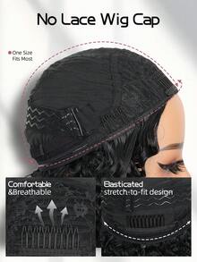 Deep Wave Half Wig Wear And Go Glueless Wigs 22/26 Inch Curly 3 In 1 Half Wigs For Women Drawstring Seamless Wig Beginner Friendly - Multicolor - View 7