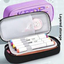 KPOP 女巫狩猎主题铅笔盒，文具收纳袋，铅笔袋，大容量拉链笔袋，学生文具，大容量收纳袋，漱口水袋，化妆包，学生礼物，返校用品，学习办公用品 - 彩色 - 查看 11