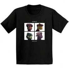 Rock Print T-Shirts Music Band Gorillazs Punk 90s Casual Fashion New Men Short Sleeve Plus Size Pure Cotton T-Shirt Unisex - màu đen - Xem 10