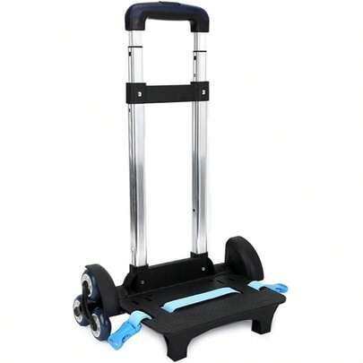 Carrito plegable de aleación de aluminio, carrito para mochila escolar, mochila plegable con ruedas de aluminio, ideal para viajes y uso en el campus.