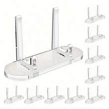 [8pcs/12pcs Clear Card Display Rack] Clear Card Display Rack Stand | Desktop Card Sleeve Storage For Back To School | Home & Room Decoration - Transparent - View 2