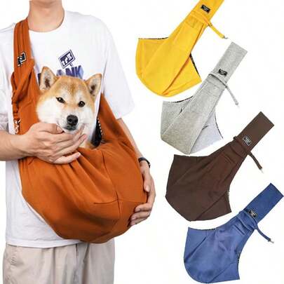 Comfortable Dog & Cat Sling Carrier For Small To Medium Pets - Adjustable Padded Shoulder Strap, Breathable Design Perfect For Travel