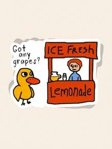 Pegatinas divertidas, material de vinilo - Pato humorístico mendigando uvas, adecuado para portátil, botella, camión, teléfono, motocicleta, ventana, pared, taza - Con adhesivo - Multicolor - Ver 8
