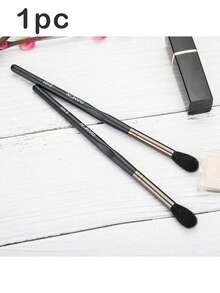 Eye Socket Nose Shadow Eye Contour Slanted Eyebrow Shadow Makeup Brush Soft Natural XGF Goat Hair Brush Flame Shape Makeup Brush Tool - Black - View 2