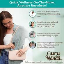GuruNanda Coconut Oil Pulling Mouthwash | 7 Essential Oils | Vitamin Enriched | Alcohol-Free | Travel Size - ColorA - 查看 4
