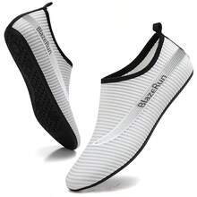 男士水鞋、水袜、游泳专用鞋、潜水鞋、冲浪鞋和溯溪鞋适合在海滩泳池冲浪、在河流湖泊中涉水以及徒步旅行。男女通用 - 白色 - 查看 4