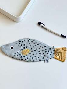 独特创意逼真鲤鱼铅笔盒，趣味生动鱼形文具袋，返校必备，书包 - 彩色 - 查看 11