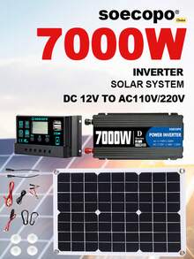 7000W Solar System DC12V to 220V Off-Grid Inverter System 100A Controller 500W Panel Inverter for Home RV Camping CE Certified - SEP-18K-D7000 - Ver 2