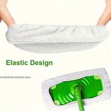 3 Pieces Of White Green Washable Reusable Green Mop Cloth, Soft And Not Harmful To Hands, Easy To Use, Easy To Clean, Super Absorbent, Suitable For Both Dry And Wet Use, Essential For Home Use - 白色 - 查看 6
