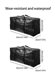 4个加厚耐用的圣诞树收纳袋，为您的圣诞树和装饰品提供充足的空间，大号可重复使用的衣柜整理袋，带拉链和结实提手。 - 黑色 - 查看 19