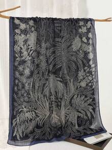 1件花卉印花时尚女士围巾披肩