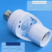 Portalámpara con sensor de movimiento infrarrojo E27 | Soporte para foco con detección automática de movimiento | Base para foco con encendido automático día y noche | Sensor de presencia para luz doméstica | Portalámpara inteligente para interiores y exteriores | Soporte para bombilla con sensor PIR | Portalámpara automático ahorrador de energía | Sensor infrarrojo para lámparas y focos LED | Encendido y apagado automático de luz | Soporte para foco con detección de personas | Accesorio para iluminación automática del hogar | Portalámpara con sensor de movimiento 360 grados | Base de foco para pasillos, entradas, patios y garaje | Sensor de luz con temporizador integrado | Portalámpara para foco rosca E27 | Adaptador para foco con detección de presencia | Iluminación automática para casa y negocio | Soporte de bombilla con sensor de movimiento | Portalámpara práctico para iluminación diaria | Accesorio eléctrico para luz automática - A - Ver 7