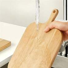 1pc Cutting Board, Chopping Board, Tray Board, Slicing Board, Kitchen Cutting Board, Dining Cutting Board, Food Cutting Board, Meat Cutting Board, Fruit Cutting Board, Household Cutting Board, Suitable For Pizza Tray, Cheese Paddle Tray, Tray, Bread And Cookie Tray - Beige - View 8