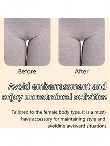 1pc Reusable Women Silicone Invisible Underwear Liner, Suitable For Swimwear, Lingerie, Leggings, Private Protection, Self-Adhesive - Multicolor - View 5