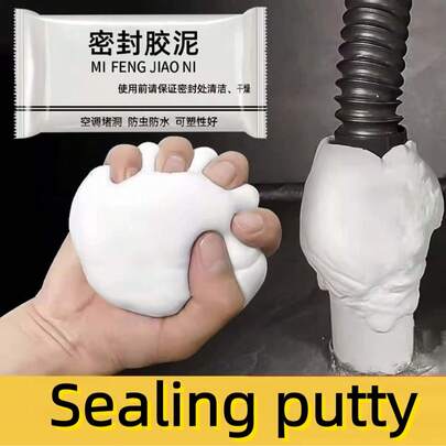 300g/10st rörtätningsmedel, vit tätningsmassa, väggreparationspasta, reparationsverktygssats med spackel, snabb och enkel lösning för att fylla husväggar, reparation av bucklor och repor i trä, tätningsmassa, formbar spackel, tätningsmurbruk, vägghål, luftkonditioneringshål, snabb reparationsmugg för dräneringsanslutningar