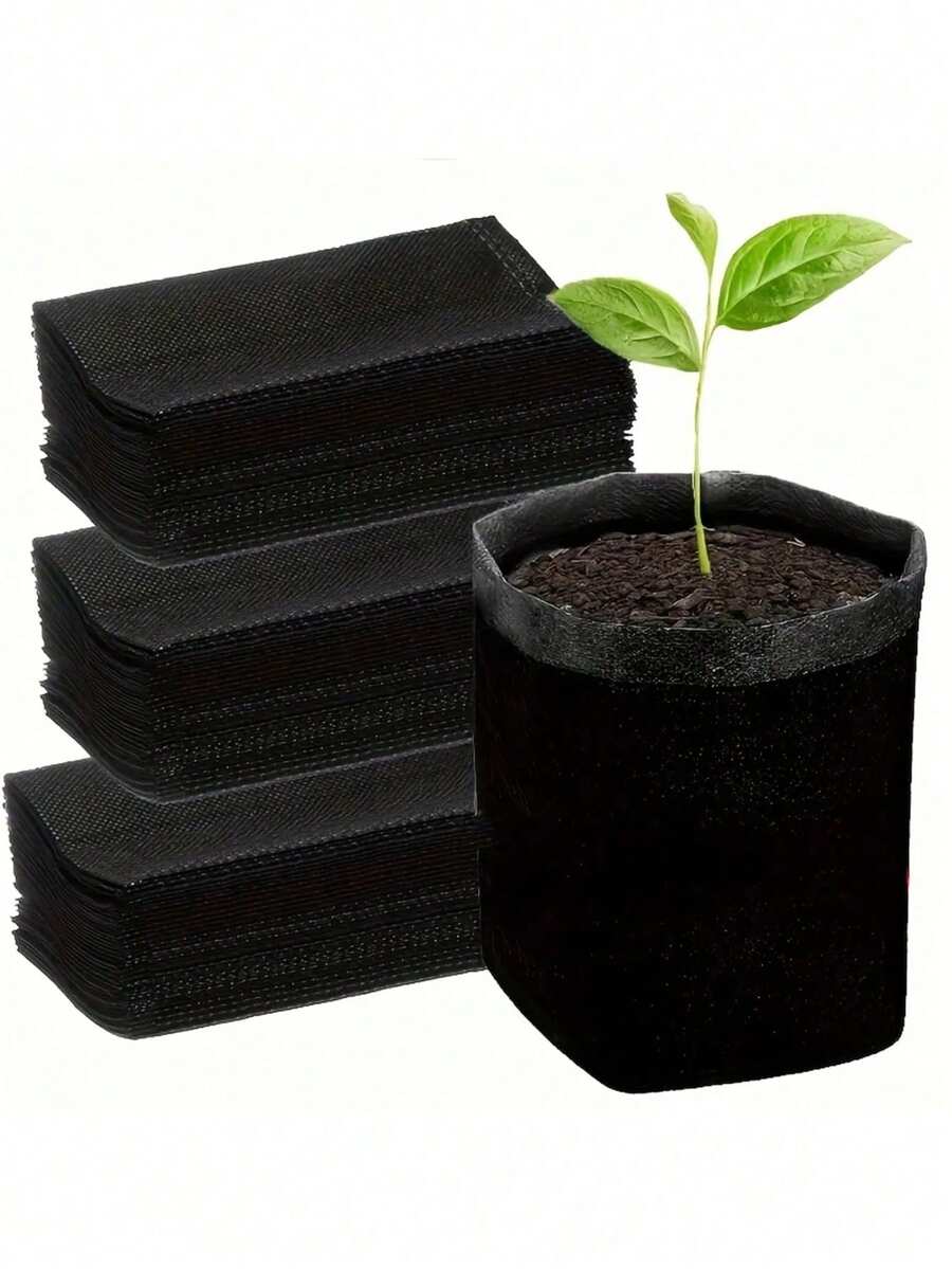 50 Pcs/Set Non-Woven Fabric Plant Grow Bags, Mixed Sizes Planter Containers, Suitable For Indoor & Outdoor Planting, Seedling Raising, Soil Transplanting, Home Gardening, Vegetable, Flower, Sapling Cultivation - Multicolor - View 1