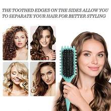 Curly Hair Brush - Curl Defining & Detangling Brush For Men & Women, Vented Design For Faster Drying, Soft Bristles For Pain-Free Styling, Ergonomic Lightweight Handle, No Pulling Or Breakage - 薄荷綠 - 查看 5