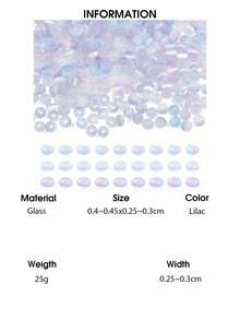 438pcs Set Imitation Cat Eye Glass Seed Beads, Round Shape, Bi-Color, Wheat/Lilac Purple/Cornflower Blue/Camel/Turquoise, Size: 4~4.5x2.5~3mm, Hole: 1.2~1.5mm - Rondelle - View 11