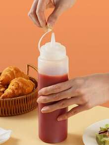 5pcs/8pcs/12pcs Plastic Squeeze Bottles Set With Conical Spout - Ideal For Sauces, Condiments And Ingredients, Easy Dispensing Of Soy Sauce, Garlic Sauce