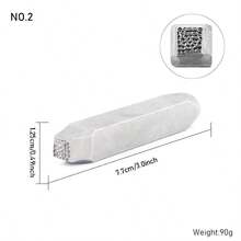 Square/Round Textured Punch Stamp Tools - DIY Jewelry Making Handcraft And Art Punching Kit, 12 Shapes Available