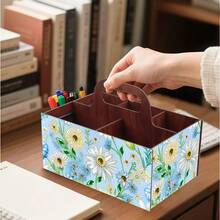 Bộ dụng cụ vẽ tranh kim cương DIY 1 chiếc, Bộ hộp đựng cầm tay, Chủ đề hoa nhiều màu, Trang trí khảm đá, Hộp đựng đồ trang trí lắp ráp bằng gỗ, Dùng để trang trí nhà cửa - Nhiều màu - Xem 4