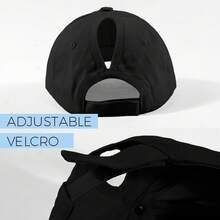 1顶软顶空白棒球帽，可调节户外防晒休闲帽，适合春秋季旅行、海滩度假，男女通用