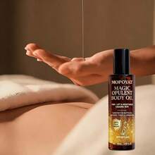 MOPOYAT - Aceite corporal reafirmante avanzado - Aceite corporal reafirmante para masajes. Rápida absorción en 3 segundos. Tensa la piel. Ingredientes naturales. Hidrata y nutre. Cuida los músculos del cuerpo, las arrugas de la piel y la sequedad; apto para el rostro y el cuerpo. - Negro - Ver 2